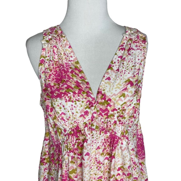 Anthropologie Maeve Bretta Gathered Swing Tank Top Floral - Picture 3 of 12